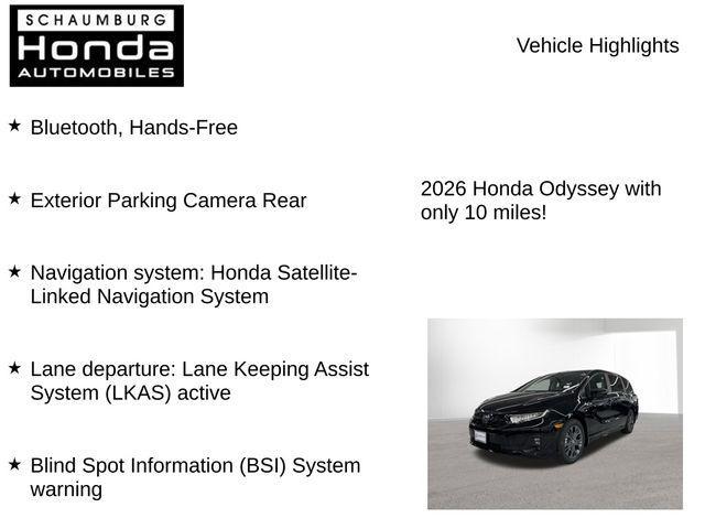 new 2026 Honda Odyssey car, priced at $45,333