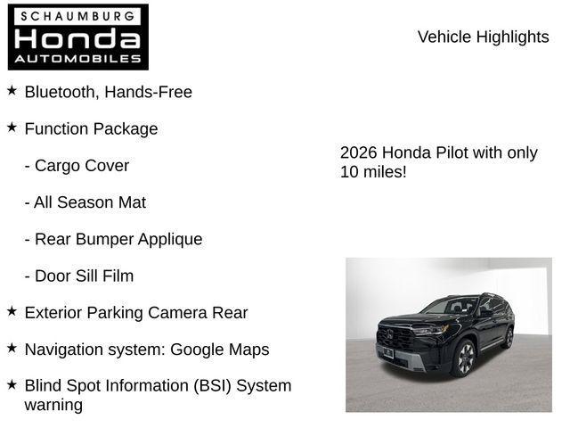 new 2026 Honda Pilot car, priced at $53,166