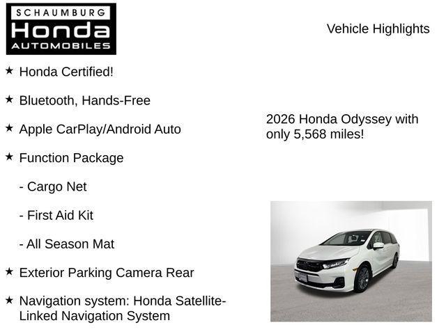 used 2026 Honda Odyssey car, priced at $44,800