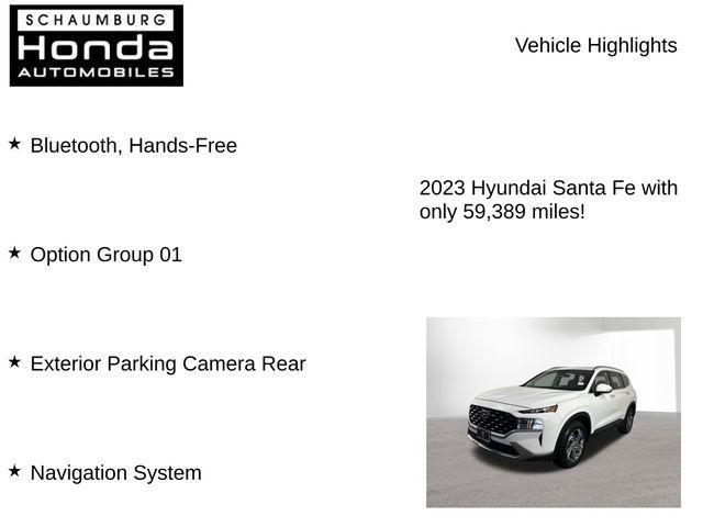 used 2023 Hyundai Santa Fe car, priced at $20,900