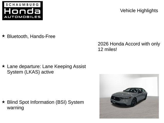 new 2026 Honda Accord Hybrid car, priced at $34,776