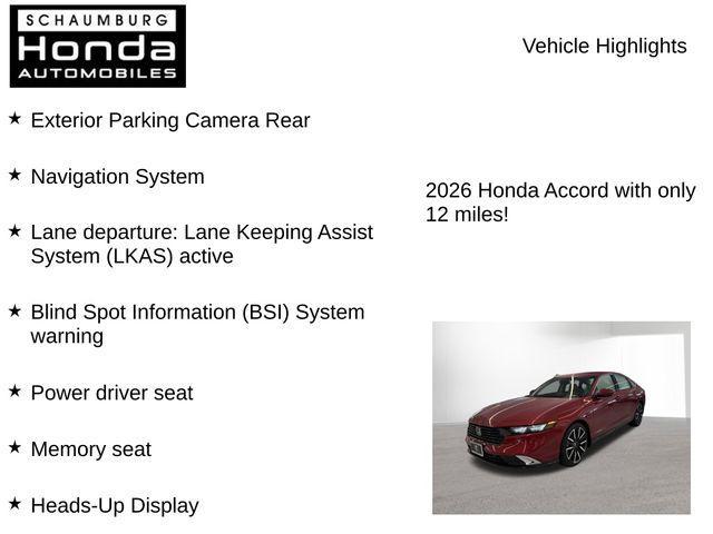 new 2026 Honda Accord Hybrid car, priced at $37,778