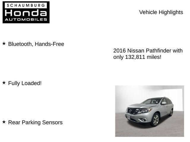 used 2016 Nissan Pathfinder car, priced at $9,400