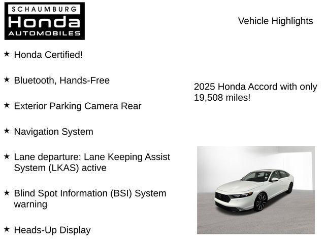 used 2025 Honda Accord Hybrid car, priced at $34,100