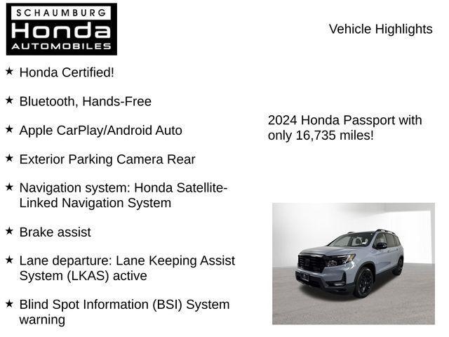 used 2024 Honda Passport car, priced at $40,400