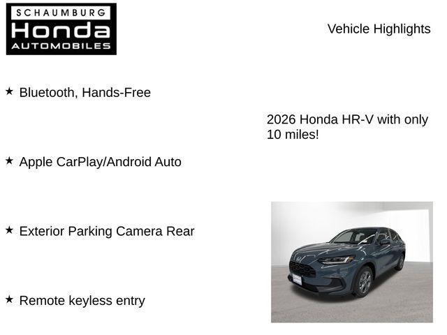 new 2026 Honda HR-V car, priced at $28,208