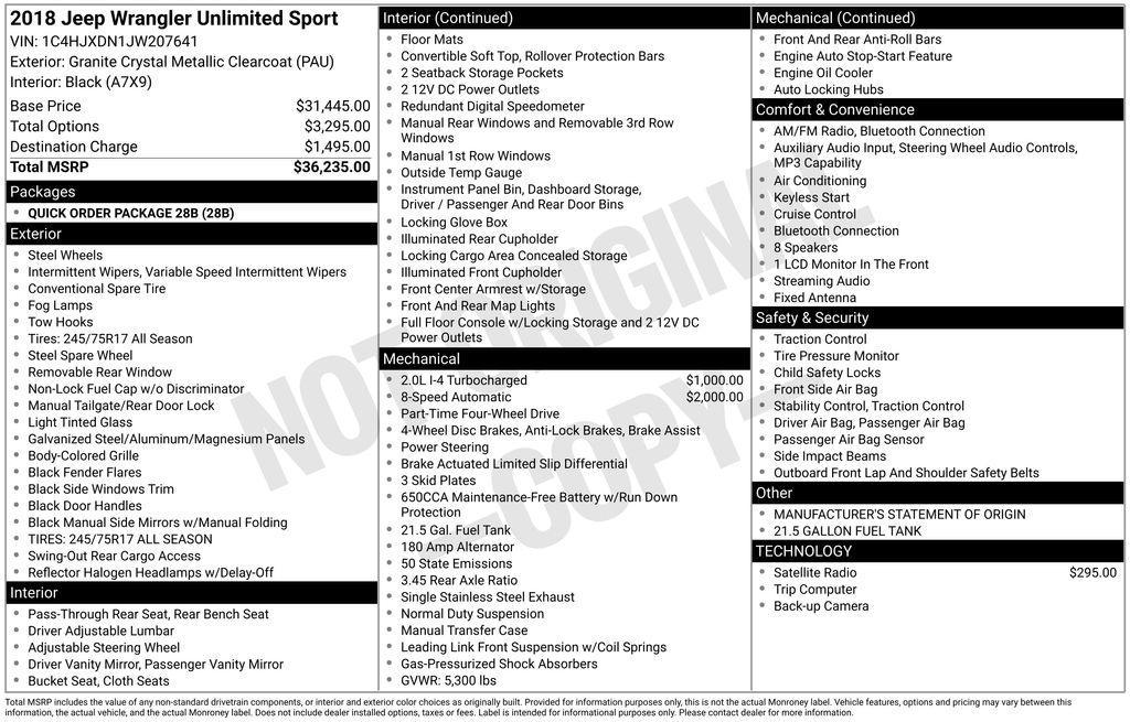 used 2018 Jeep Wrangler Unlimited car, priced at $18,990