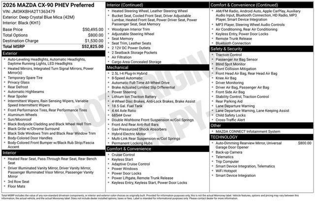 new 2026 Mazda CX-90 car, priced at $48,903