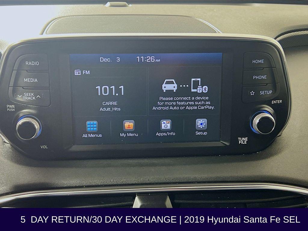 used 2019 Hyundai Santa Fe car, priced at $12,900