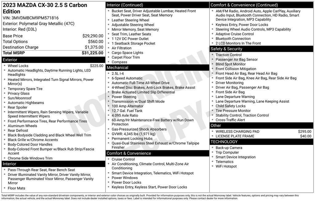 used 2023 Mazda CX-30 car, priced at $24,480