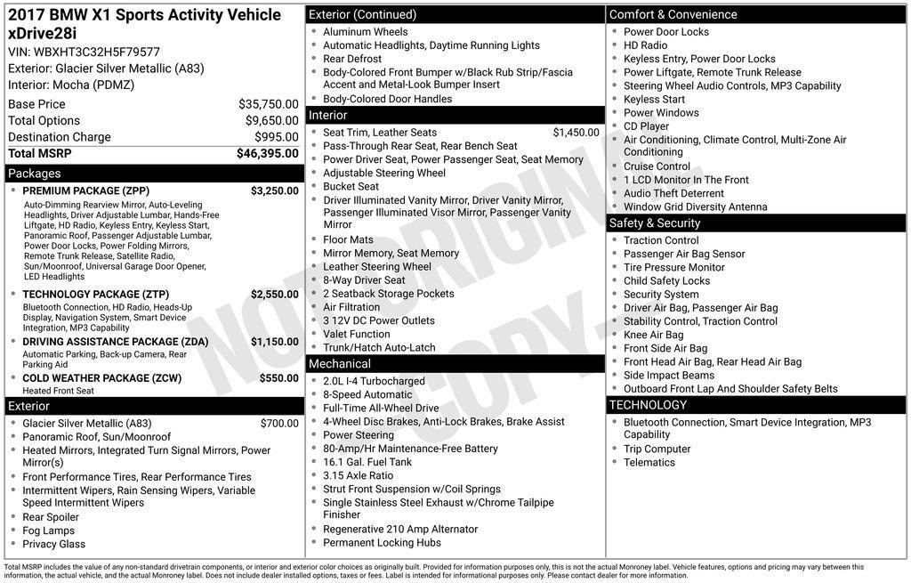 used 2017 BMW X1 car, priced at $12,999