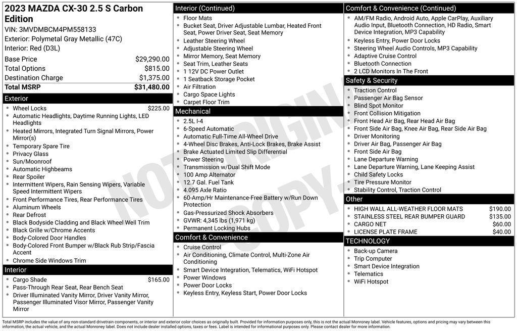 used 2023 Mazda CX-30 car, priced at $24,990
