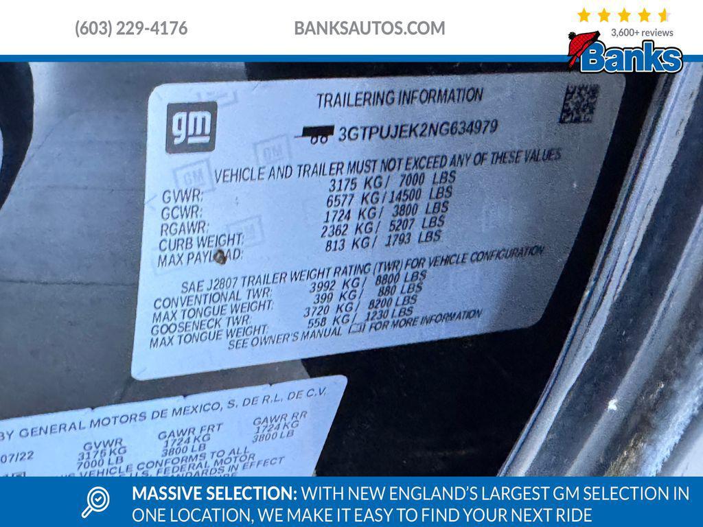 used 2022 GMC Sierra 1500 car, priced at $36,987