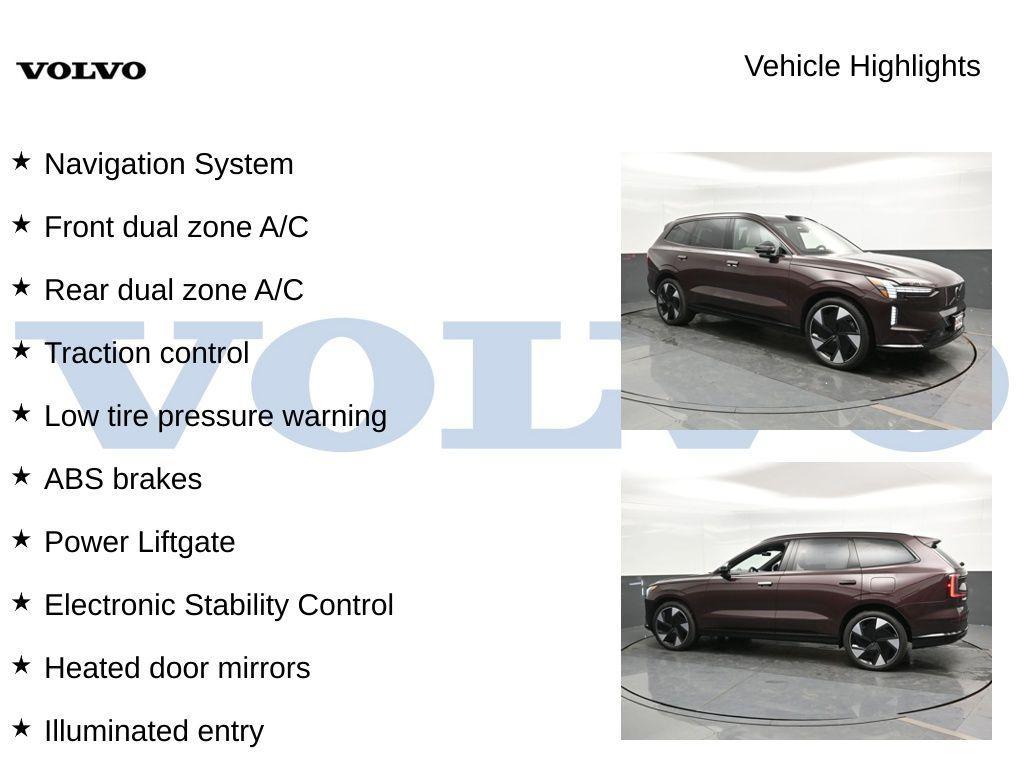 new 2025 Volvo EX90 car, priced at $79,378