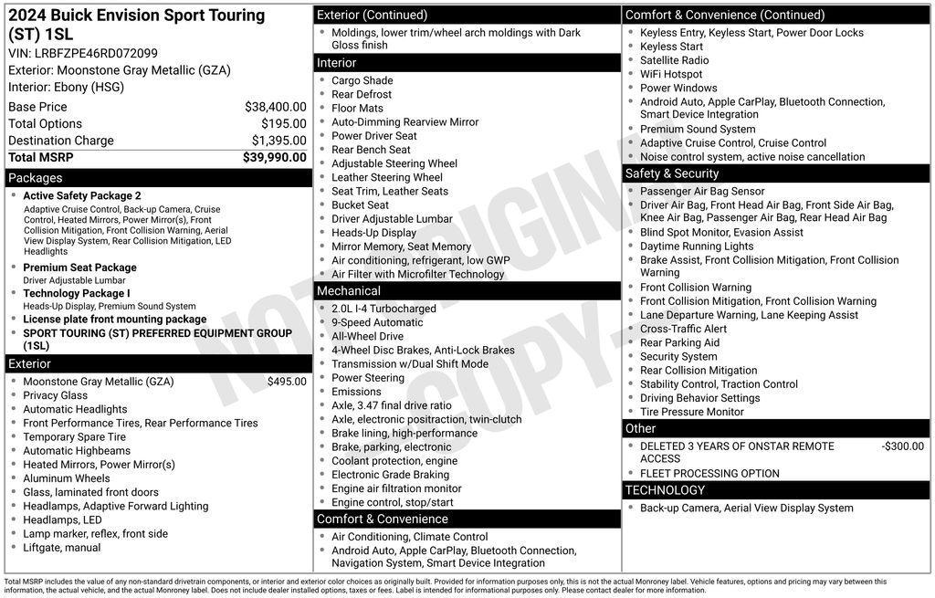 used 2024 Buick Envision car, priced at $30,786
