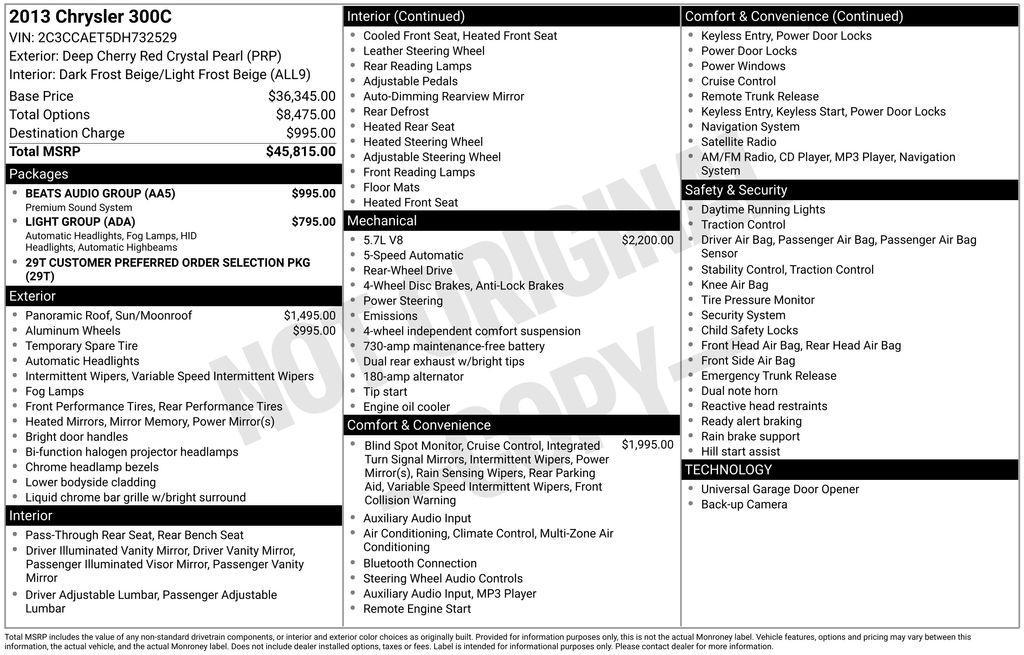 used 2013 Chrysler 300C car, priced at $13,900