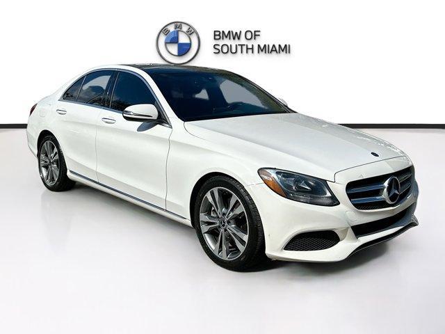 used 2018 Mercedes-Benz C-Class car, priced at $15,000