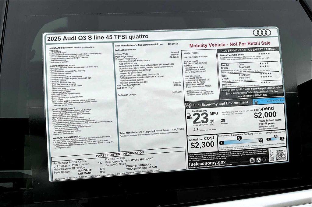 new 2025 Audi Q3 car