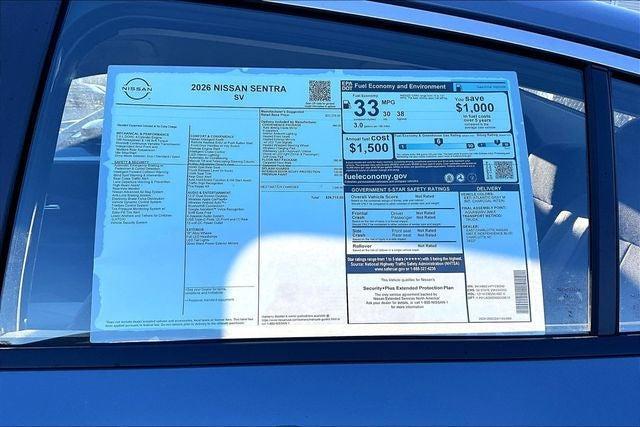 new 2026 Nissan Sentra car, priced at $25,715