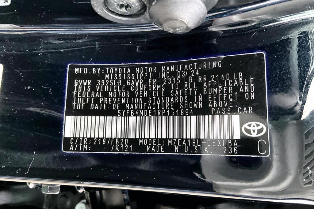 used 2024 Toyota Corolla car, priced at $19,788