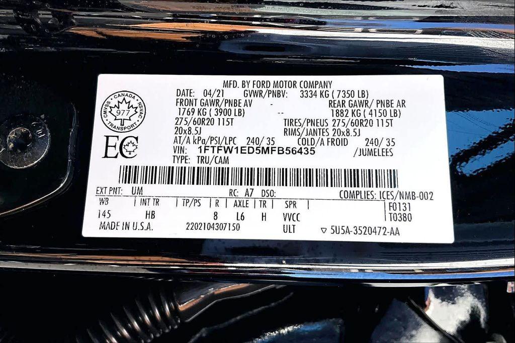 used 2021 Ford F-150 car, priced at $37,988