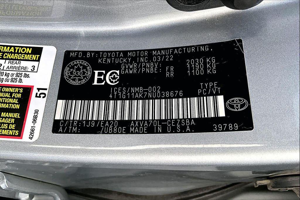 used 2022 Toyota Camry car, priced at $22,588