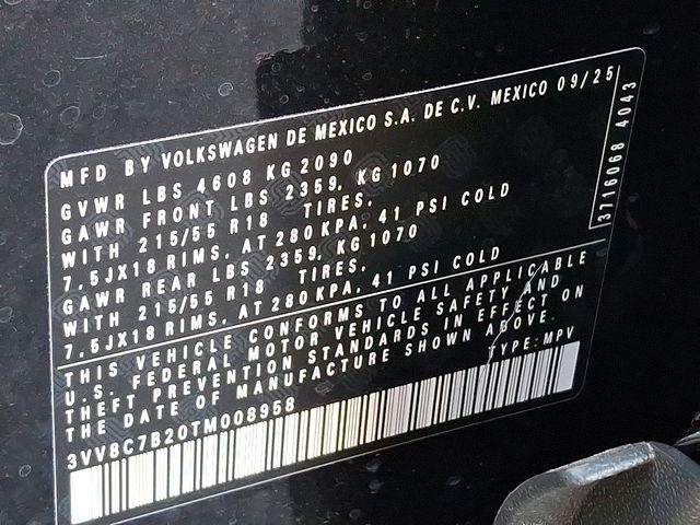 new 2026 Volkswagen Taos car, priced at $31,505