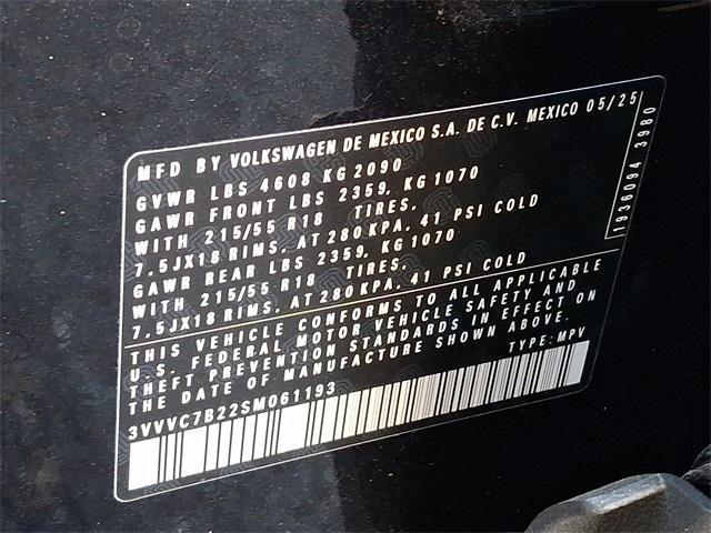 new 2025 Volkswagen Taos car, priced at $33,499