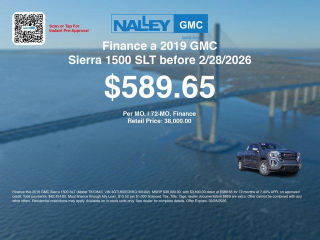 used 2019 GMC Sierra 1500 car, priced at $37,500
