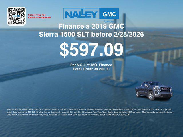 used 2019 GMC Sierra 1500 car, priced at $38,200