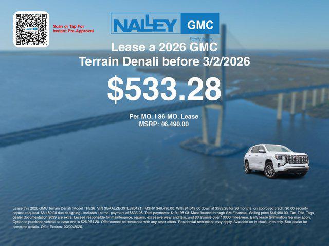new 2026 GMC Terrain car, priced at $43,291