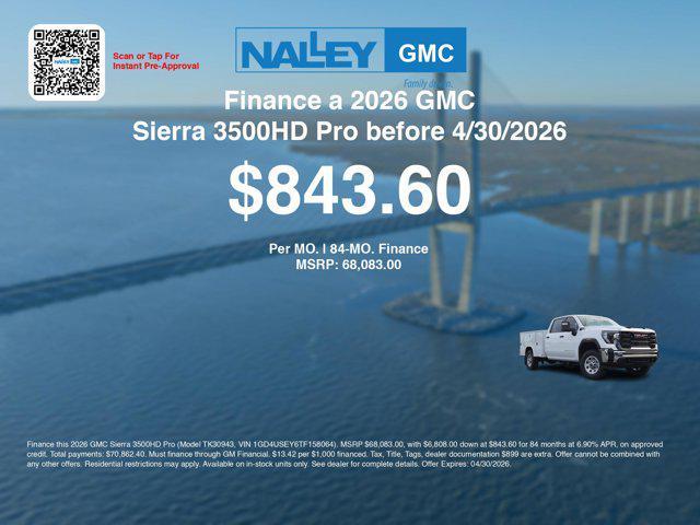 new 2026 GMC Sierra 3500 car, priced at $62,884
