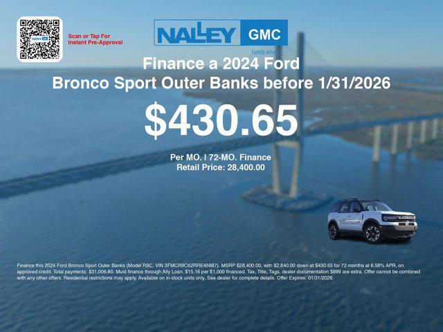 used 2024 Ford Bronco Sport car, priced at $28,200