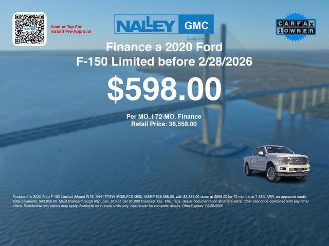 used 2020 Ford F-150 car, priced at $38,558