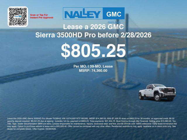 new 2026 GMC Sierra 3500 car, priced at $65,608