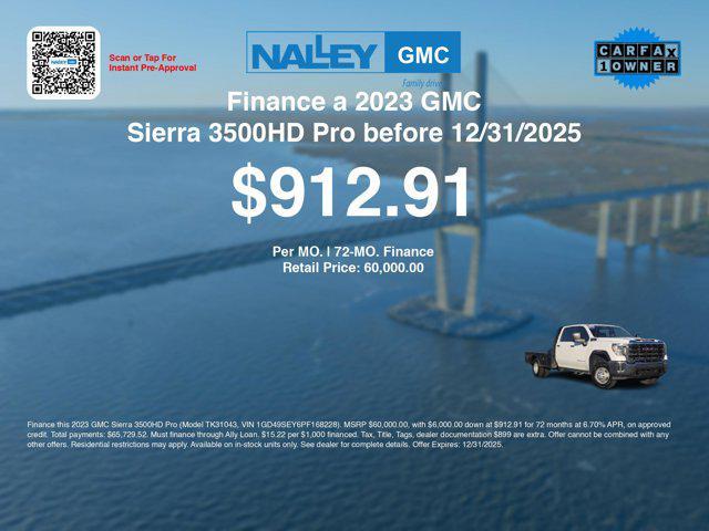 used 2023 GMC Sierra 3500 car, priced at $58,000