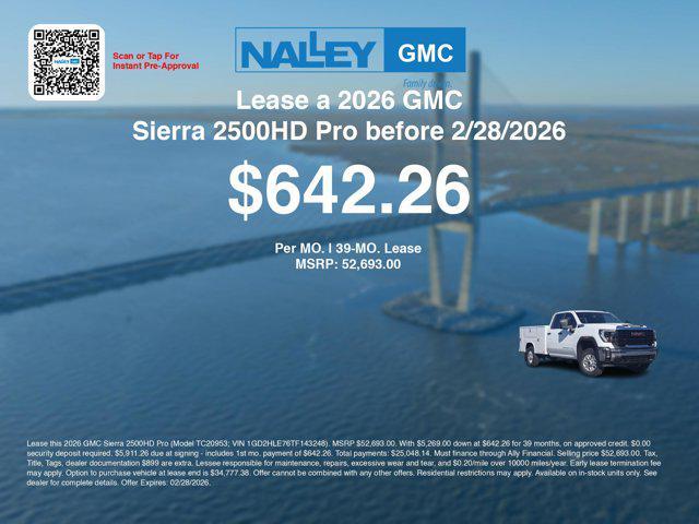 new 2026 GMC Sierra 2500 car, priced at $47,994