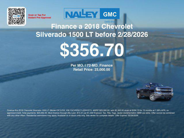 used 2018 Chevrolet Silverado 1500 car, priced at $22,000