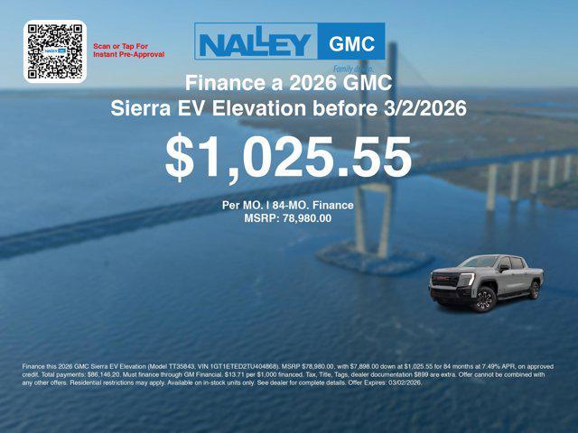 new 2026 GMC Sierra EV car, priced at $74,781