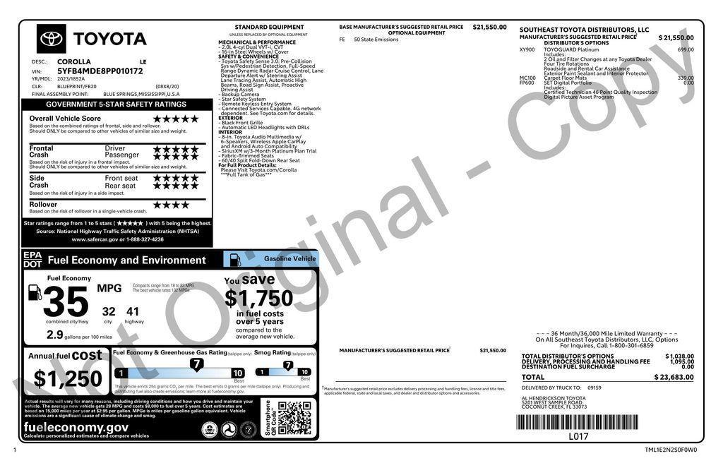 used 2023 Toyota Corolla car, priced at $19,991
