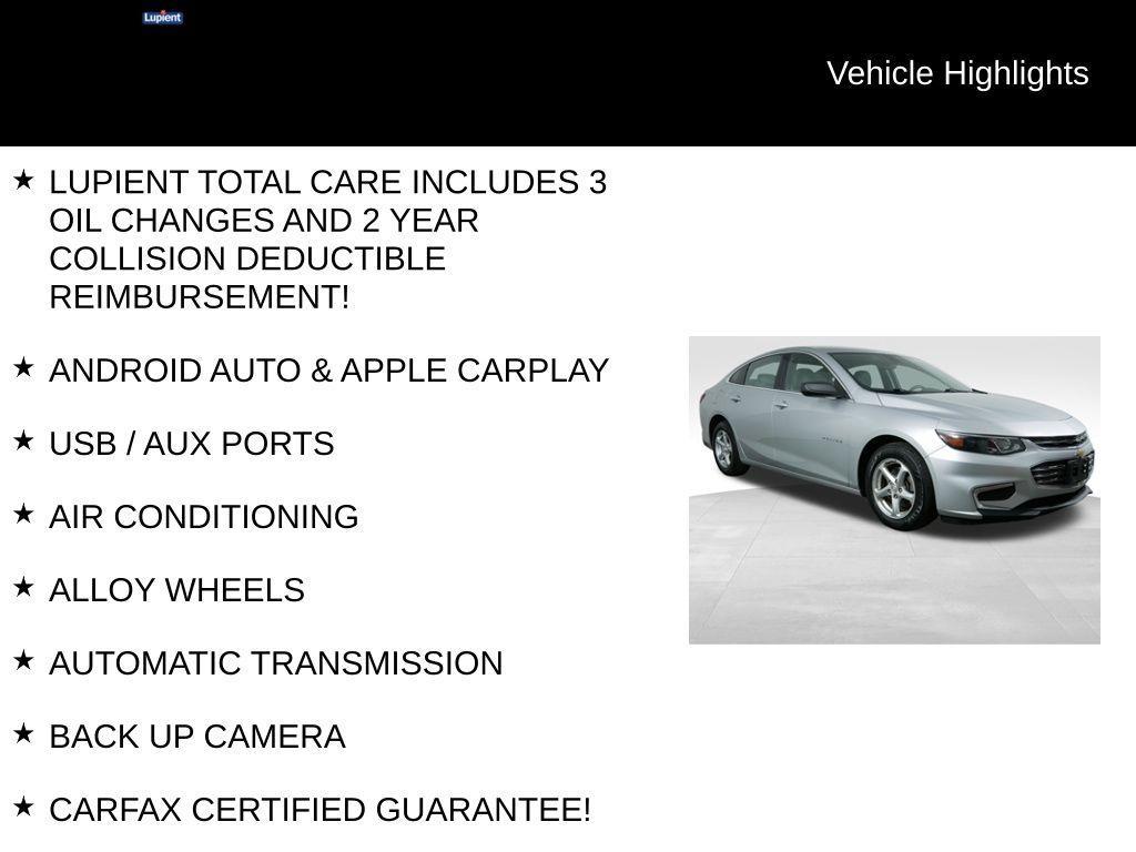 used 2017 Chevrolet Malibu car, priced at $13,731