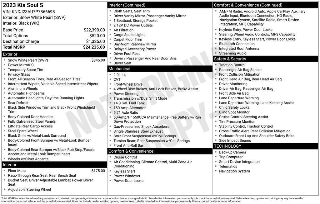 used 2023 Kia Soul car, priced at $18,954