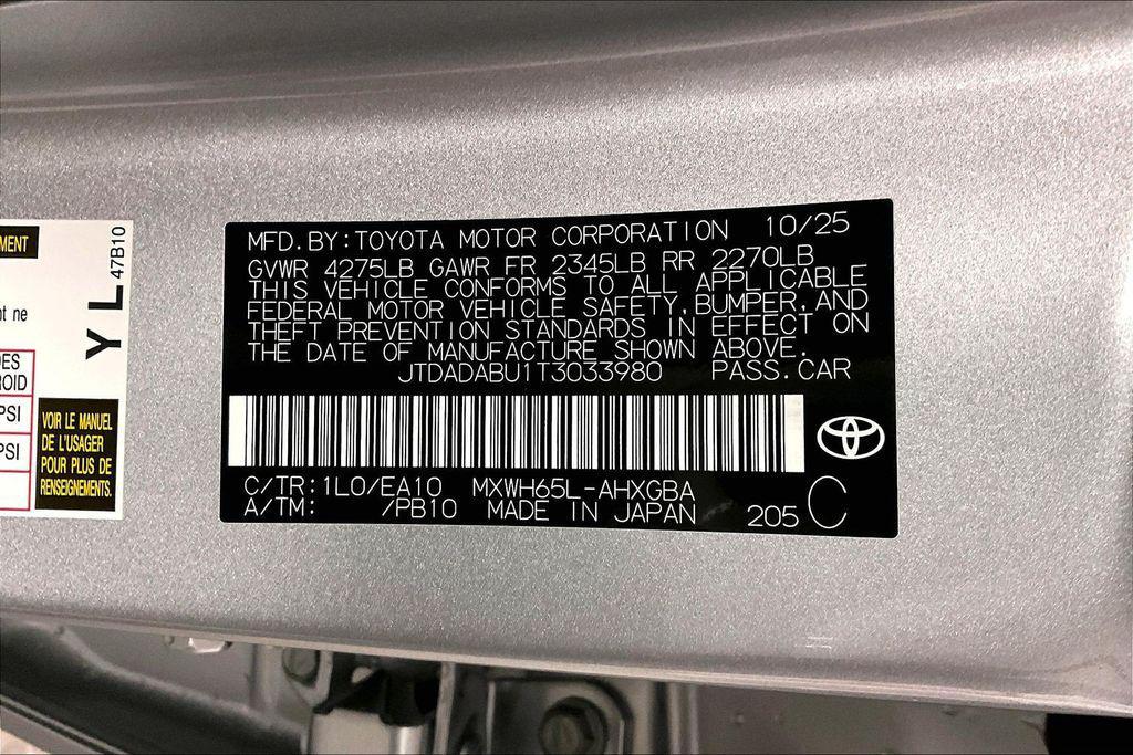 new 2026 Toyota Prius car, priced at $35,417