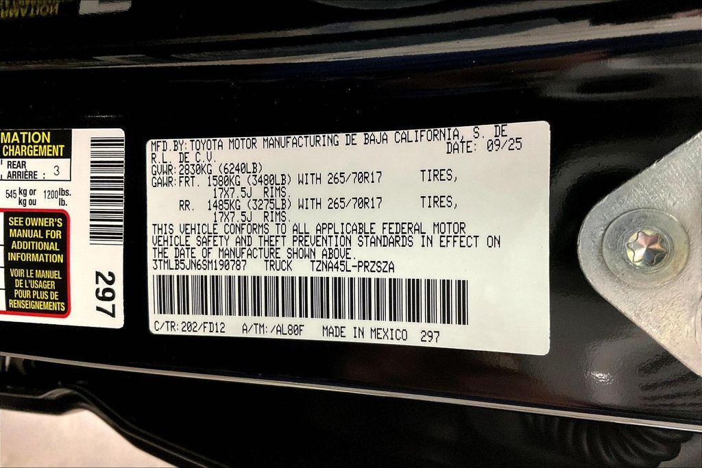 new 2025 Toyota Tacoma car, priced at $48,137