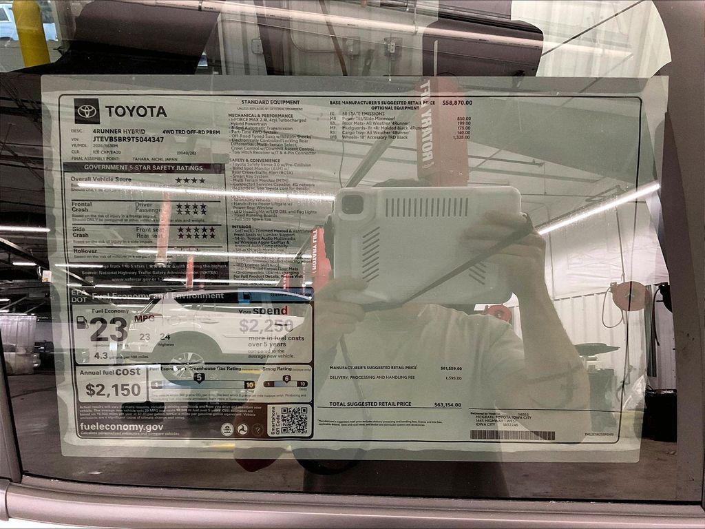 new 2026 Toyota 4Runner car, priced at $63,334