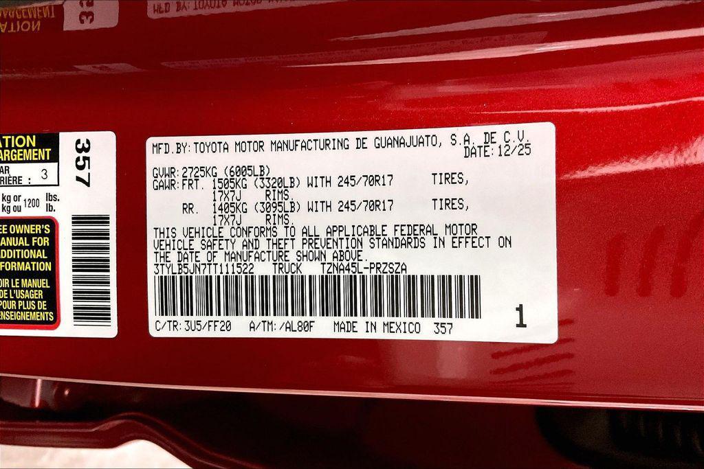 new 2026 Toyota Tacoma car, priced at $43,859