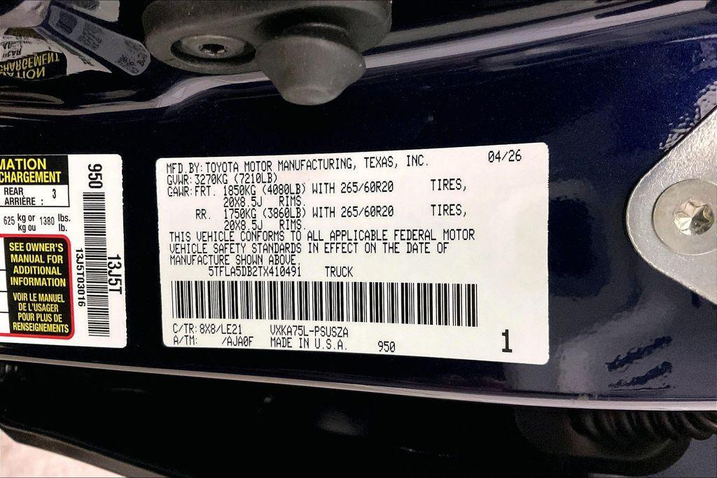 new 2026 Toyota Tundra car, priced at $55,141