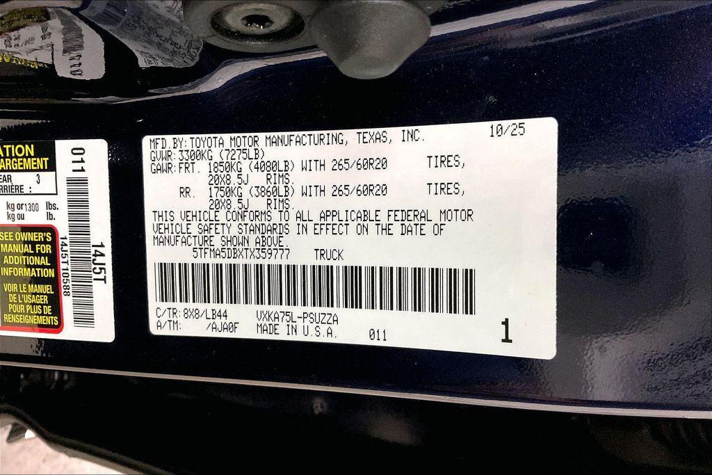 new 2026 Toyota Tundra car, priced at $65,410