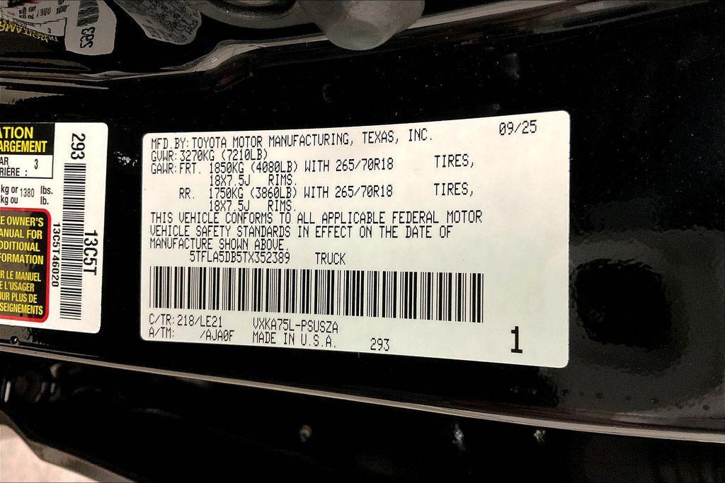 new 2026 Toyota Tundra car, priced at $50,782