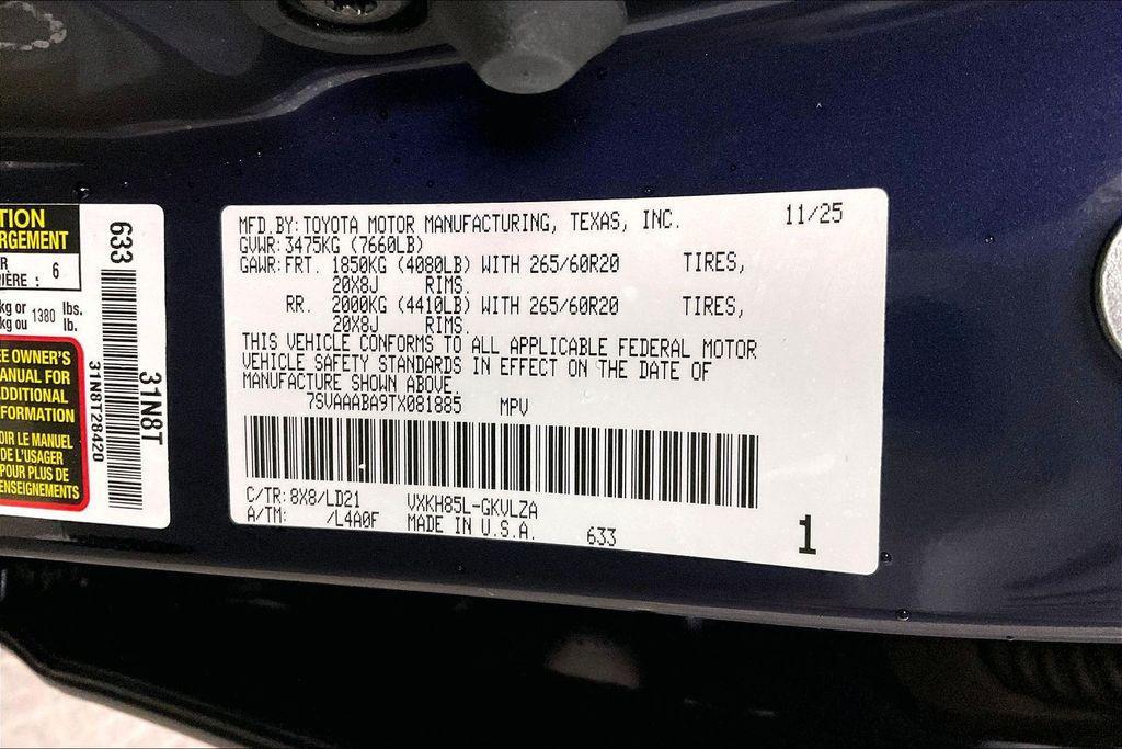 new 2026 Toyota Sequoia car, priced at $76,987